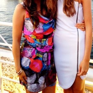 Multicolor print party dress